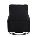 Jiada Upholstered Swivel Glider.Flannel Fabric.Rocking Chair For Nursery In Black.Modern Style One Left Bag Black Foam Corduroy