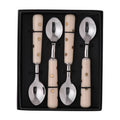 S 4 Coffee Spoons In Box Multicolor Steel