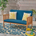 Casa Acaciaseat Brown Teal Wood Waterproof Fabric