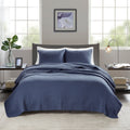 2 Piece Quilt Set Navy Twin Twin Xl Twin Navy Cotton
