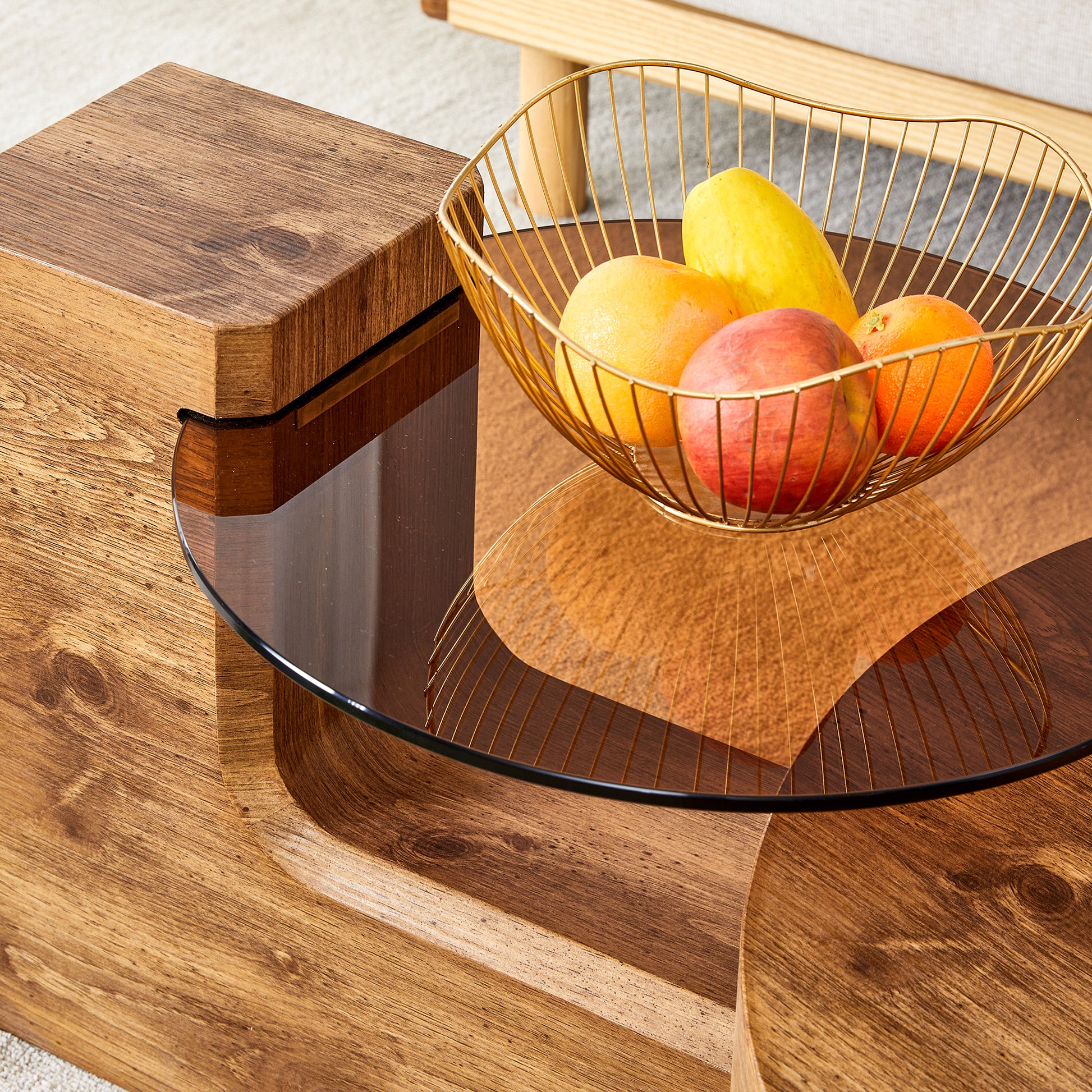 The Detachable Double Decker Coffee Table, The Stylish Design Is More Precious, And The Detachable Design Can Make The Use Of Space More Flexible And Suitable For Various Scenes. Wood Mdf
