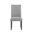 Jasmine Dining Chair Kit Of 2 Geometric Grey Dining Room Foam Wipe Clean Rectangular Casual Side Chair Rubberwood Solid Back Set Of 2 Wood Stainless Steel