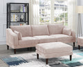 Beautiful 5Pcs Modular Sectional Set 2X One Arm Chairs 2X Armless Chair 1X Ottoman Living Room Furniture Blush Pink Morgan Fabric Pink Primary Living Space Cushion Back Classic,Contemporary,Modern