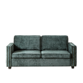 Convertible Sleeper Sofa With Memory Foam Mattress, 3 Seater Full Size Bed Couch For Living Rooms, Designed With Chenille Fabric Green Chenille 3 Seat