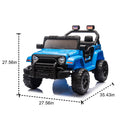 12V Kids Ride On Electric Car W Parents Control,Dual Drive, Four Wheel Suspension,With Music,Bluetooth,Mp3,Usb,With Headlights, Steering Wheel Quick Release,Slow Start For Kids Aged 3 4. Blue 50 99 Lbs Polypropylene