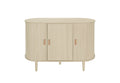 3 Door Buffet Cabinet,Large Storage Accent Cabniet With 3 Door,Sideboard Cabniet For Living Room, Entryway, Hallway, Office Kitchen And Dining Room Freestanding 3 4 Spaces Natural Sliding Doors Modern Mdf