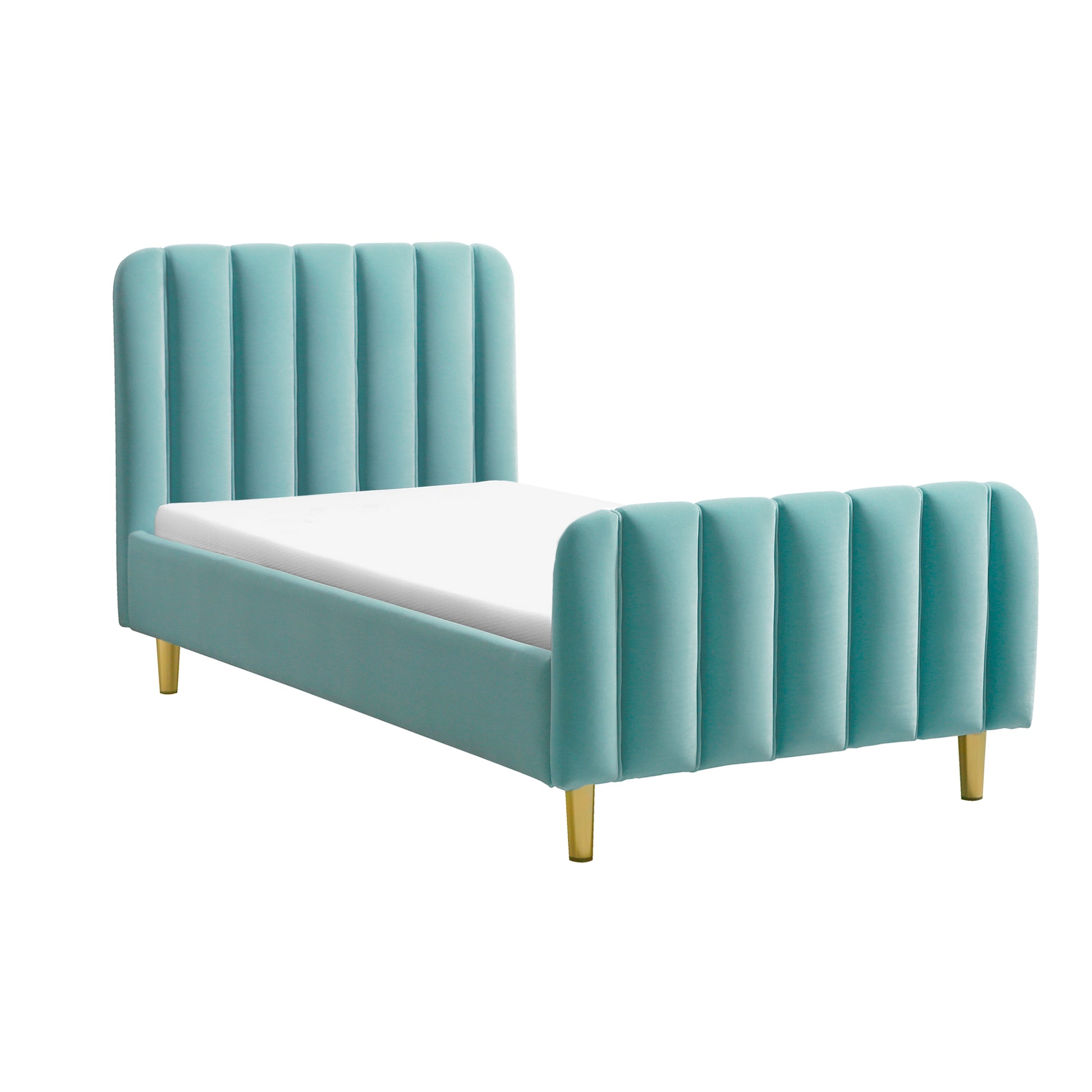 Gatsby Toddler Bed In Sea Foam Teal Fabric