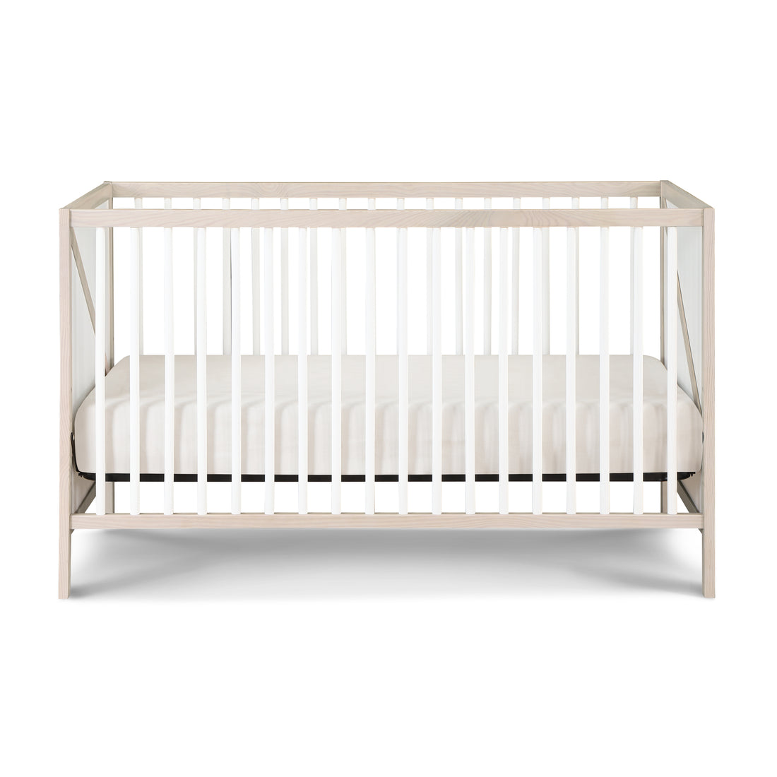 Pixie Zen 3 In 1 Crib In Washed Natural White Natural White Wood