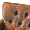 Harrison Tufted Club Chair Brown Microfiber