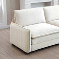 Beige Corduroy,Luxurious And Sophisticated Deep Seated Sofa Set With Two Single Deep Seat Sofa Suitable For Living Room And Office Beige Corduroy 1 Seat