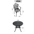 Cushions In Random Colors 5 Piece Set Of Cast Aluminum Patio Furniture With Cushions Yes Dining Set Black Seats 4 Rust Resistant Frame Water Resistant Cushion Garden & Outdoor Complete Patio Sets Aluminium