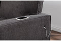 Territory Dark Grey Pull Out Sofa Bed Dark Gray Fabric 3 Seat