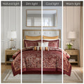 12 Piece Comforter Set With Cotton Bed Sheets Red Queen Queen Red Cotton