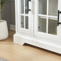 Buffet Table Sideboard With 4 Doors White Adjustabel Shelves Mdf