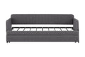 Daybed, Sofa Bed Metal Framed With Trundle Twin Size, Grey, 78.4''L X 41''W X 29.8''H. Twin Grey Iron