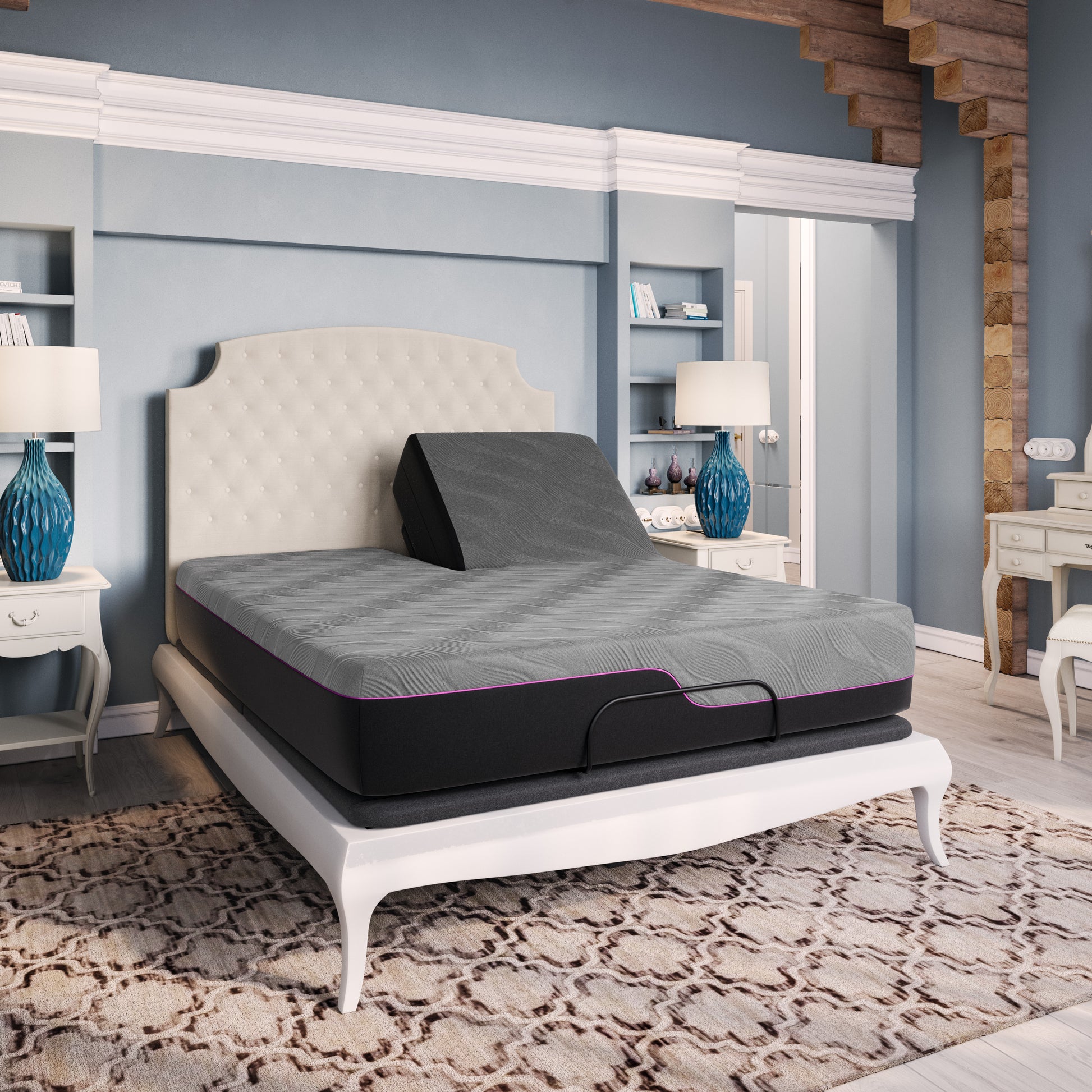 Re11 Inch Flex Head Cooling Gelcare Memory Foam Adult Mattress, Queen Size Grey Memory Foam Foam Queen