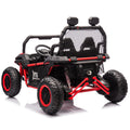 24V Two Seater Kids Ride On Utv W Parents Control,400W Super Power,Four Wheel Suspension,Led Light With Rear Searchlight,Bluetooth,Mp3,Music,Rear Storage Space,Speeds 3.73 4.97Mph For Kids Aged 3 . Red 50 99 Lbs Polypropylene