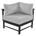 U Shaped Multi Person Outdoor Sofa Set, Suitable For Gardens, Backyards, And Balconies. Grey Seats 6 Aluminum