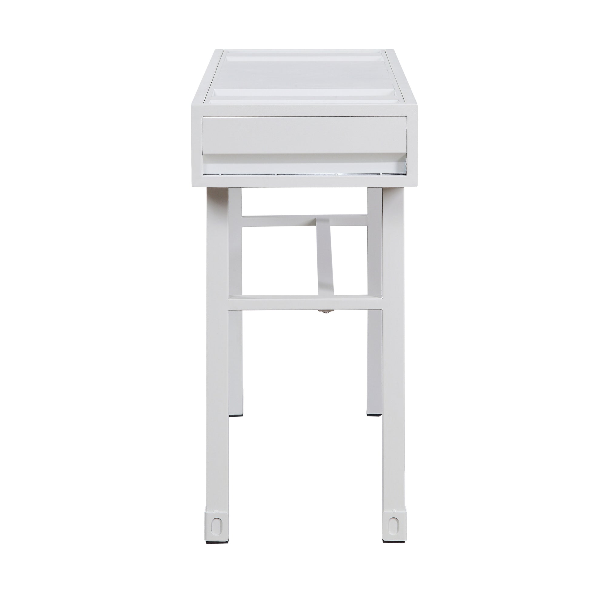 White Writing Desk With 1 Drawer White Office Rectangular Drawers Desk Wood