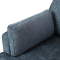 Oversized Accent Chair Comfortable Armrest Cushions, Versatile Neutral Style, Elegant Design, Durable Frame Blue Blue Polyester