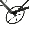 Bar Cart Black Glass Metal