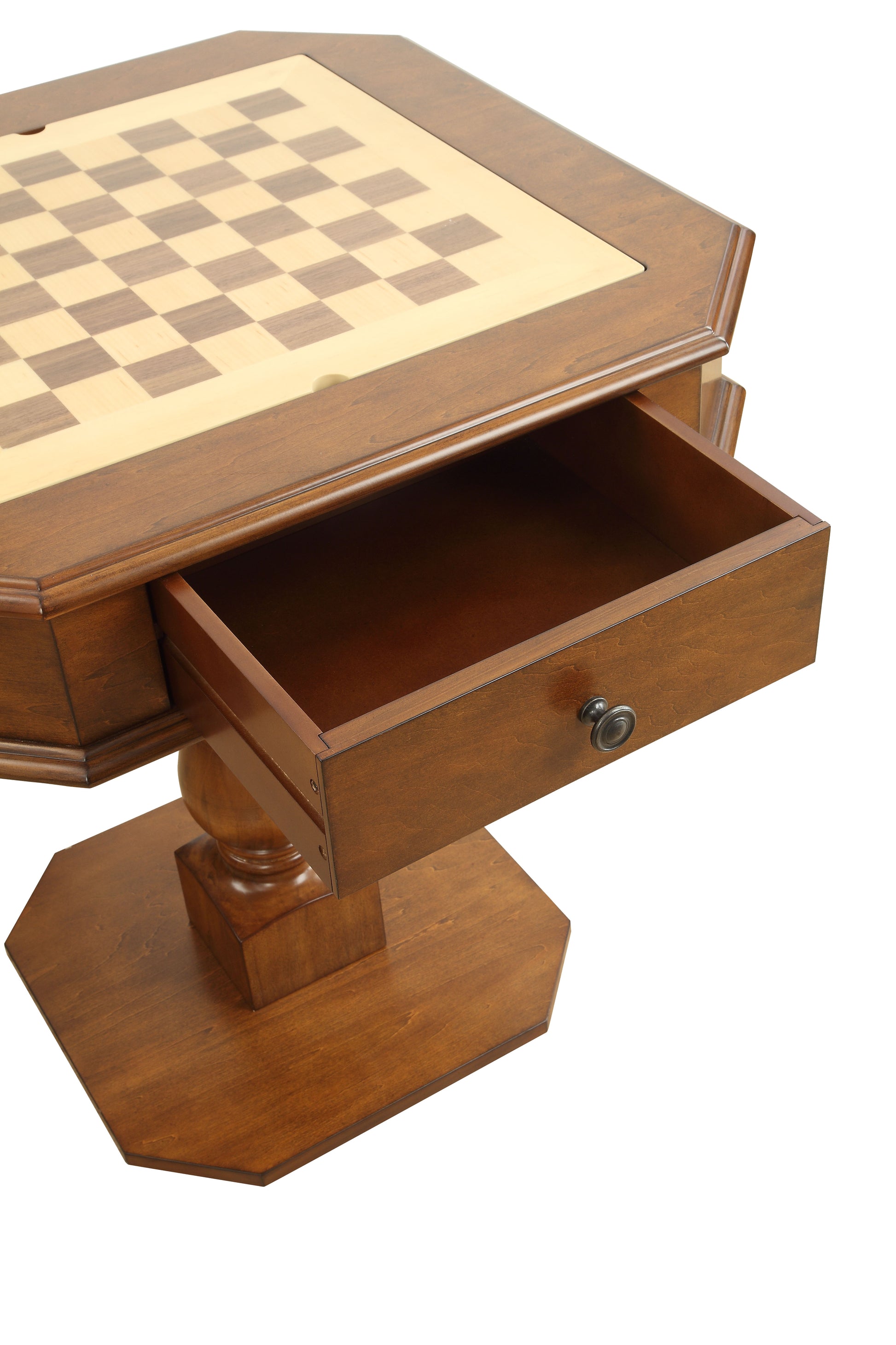 Bishop Cherry Finish Reversible Chess Checker Game Table W Game Tray Chess Fingures Not Included Cherry Synthetic Wood