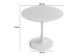 Round White Dining Table Modern Kitchen Table 31.5 Inch Tulip Design With Pedestal, Medieval Casual Table Seating 2 To 4 People White Fiberboard