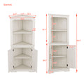 Tall Corner Cabinet With Doors For Living Room, Bathroom,Dining Room Or Kitchen,Color:Wood Grain Beige Beige Mdf