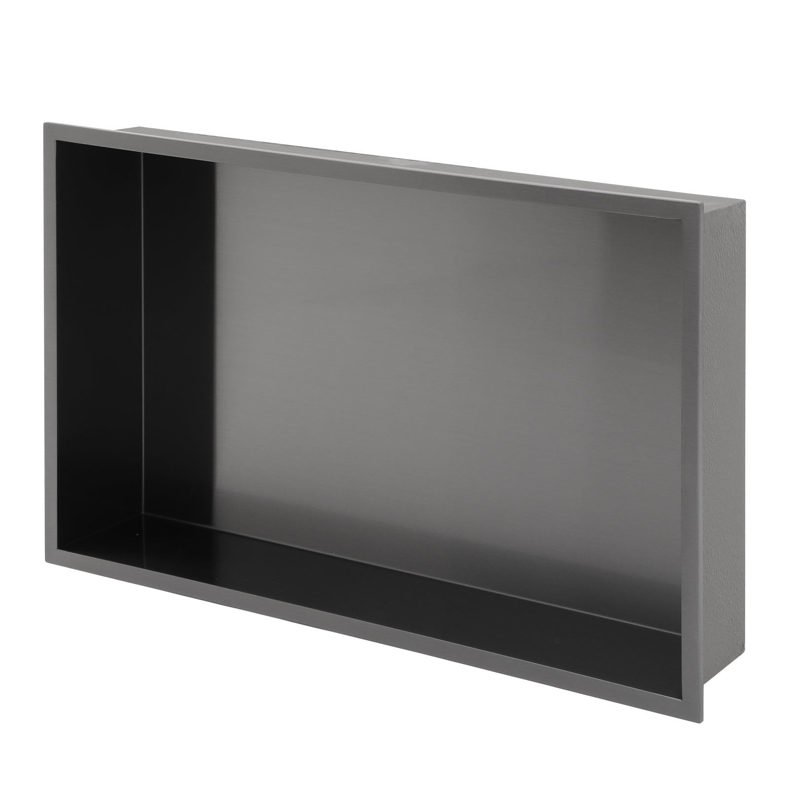 21" X 13" Stainless Steel Shower Niche, Gunmetal Black Gunmetal Black Stainless Steel