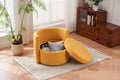 029 Teddy Fabric Swivel And Storage Chair With Back Cushion For Living Room,Yellow Yellow Primary Living Space Modern Foam Teddy