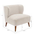 Veda Boucle Accent Chair Milky White White Foam Boucle