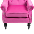 Coolmore Wood Frame Armchair, Modern Accent Chair Lounge Chair With Sturdy Wood Legs For Living Room Bedroom Red Red Foam Velvet