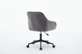Velvet Home Office Chair, Modern Home Desk Chair With Wheelsvanity Chairs For Living Room, Bedroom,Study Room,Computer Chair Grey Fiber Foam And Polyester Fiber Pad Iron