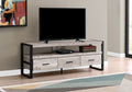 Tv Stand, 60 Inch, Console, Media Entertainment Center, Storage Drawers, Living Room, Bedroom, Beige Laminate, Black Metal, Contemporary, Modern Taupe 80 89 Inches Particle Board