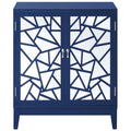 Breckenridge Blue 2 Door Console Table Blue Primary Living Space Rectangular Wood Glass