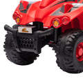 Qaba Kids Atv, 6V 4 Wheeler Kids Quad Car, Battery Powered Electric Ride On Toy With Music For Boys & Girls Ages 2 6 Years, Red Red Plastic