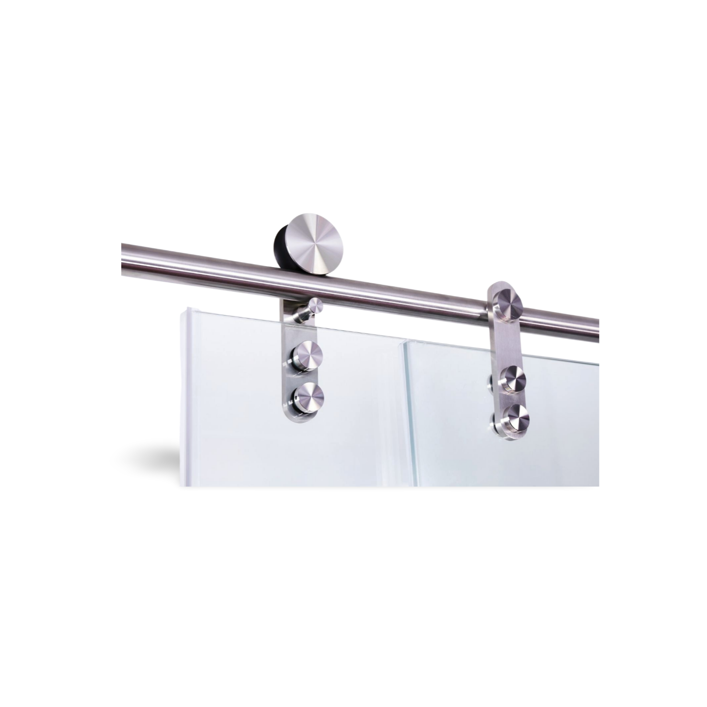 56" 60" W X 76" H Frameless Shower Door, Single Sliding Shower Door, 5 16" 8Mm Clear Tempered Glass Shower Door Explosion Proof Film, Stainless Steel Hardware, Chrome 23D01 60C Silver Tempered Glass