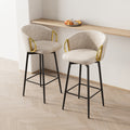 30 Inch Dining Chairs Set Of 2 Modern Style 360 Swivel Bar Chairs With Simple Design, Comfortable High Stools, And Flexible Dining Chairs Suitable For Bars, Restaurants,Velvet Bar Chair Beige30 Inch