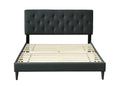 King Sized Channel Bed In A Box W Usb Black Upholstered