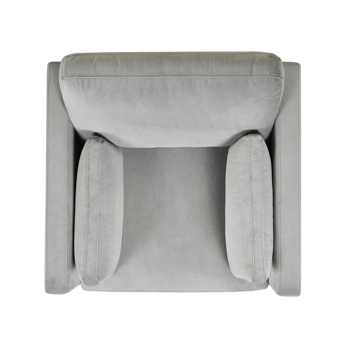 Knox 36" Modern Farmhouse Arm Chair, Opal Grey Velvet Gray Foam Velvet