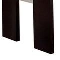 Contemporary Glass Insert Dining Table, Black Black Wood