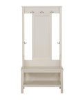 Hall Tree & Shoe Bench Elegant Antique White Hall Tree With Bench And Spacious Shoe Storage Perfect For Entryway Organization Antique White Solid Wood