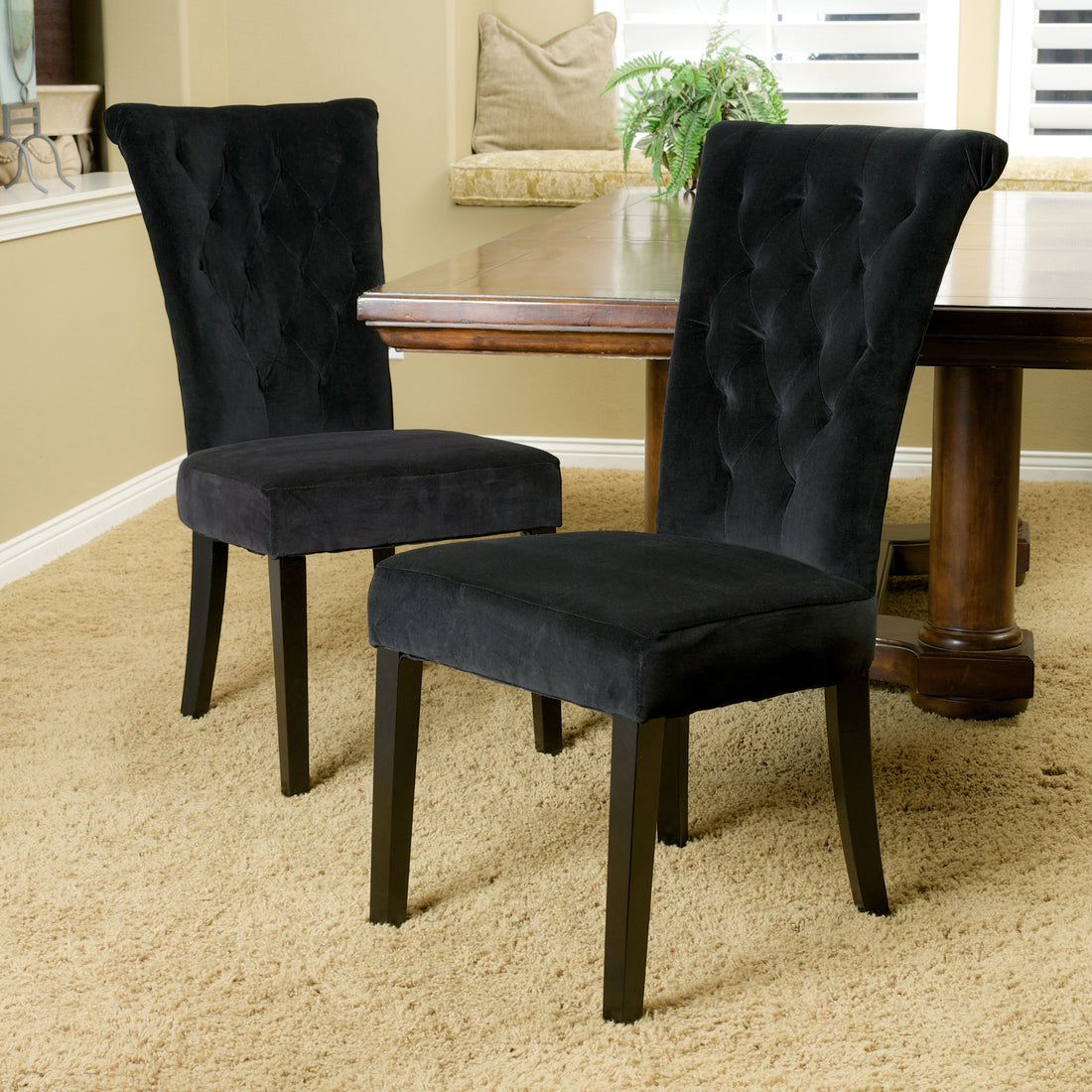 Charlotte Kd Dining Chair Black Fabric