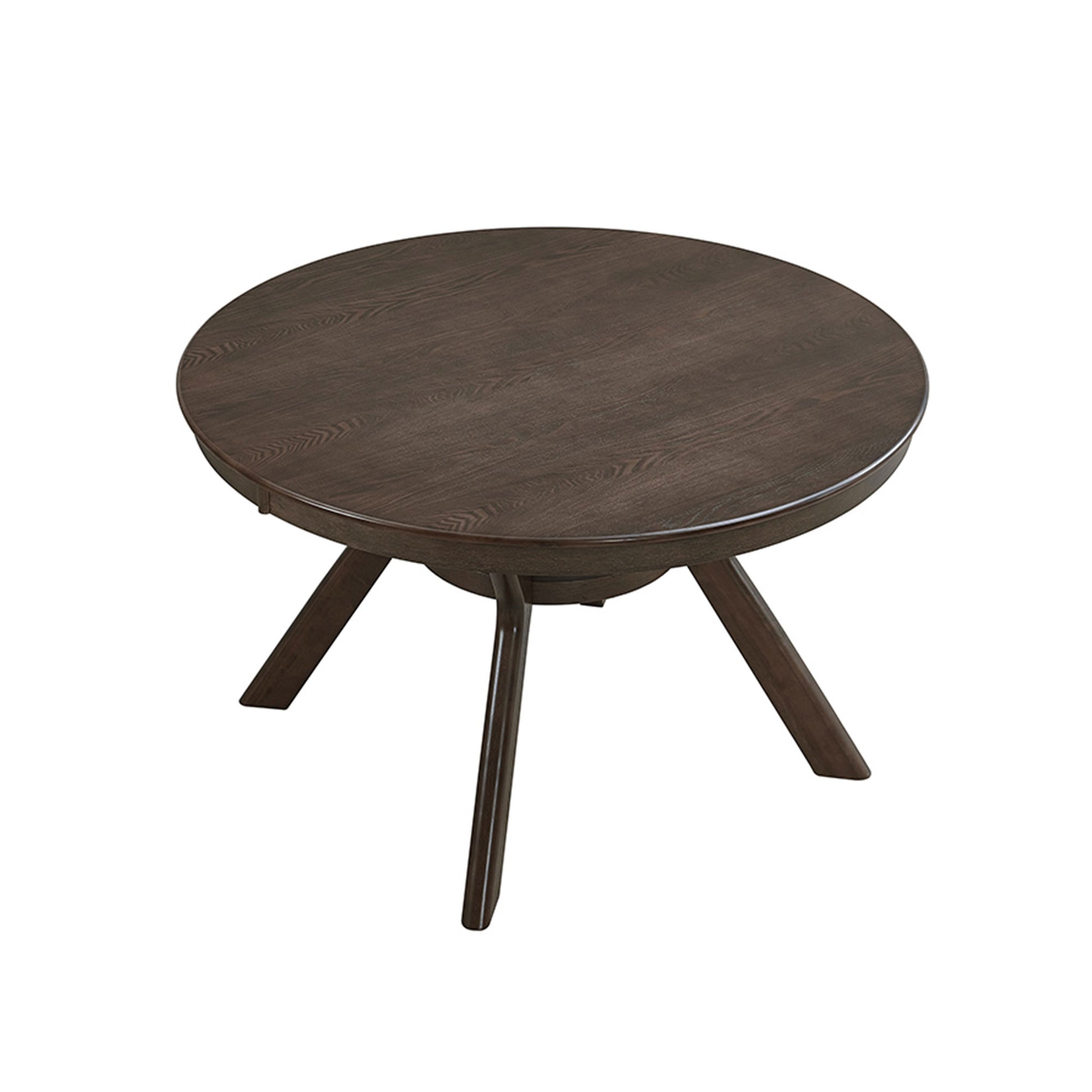 47.24''Round Rubber Wood Dining Table For 4 6 With Wooden Trestle Pedestal Base,Modern Kitchen Wooden Table Dinner Table For Dining Room, Living Room,Dark Brown 1Table Dark Brown Solid Wood Mdf