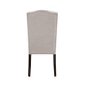 Gerardo Beige Linen & Weathered Espresso Dining Chair Set Of 2 Beige Linen
