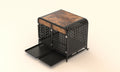 Heavy Duty Dog Crate Furniture Wooden Table Pet Dog Cage Kennel House Indoor Side End Table Decor With Removable Trays And Lockable Wheels For Medium And Large Dogs 40