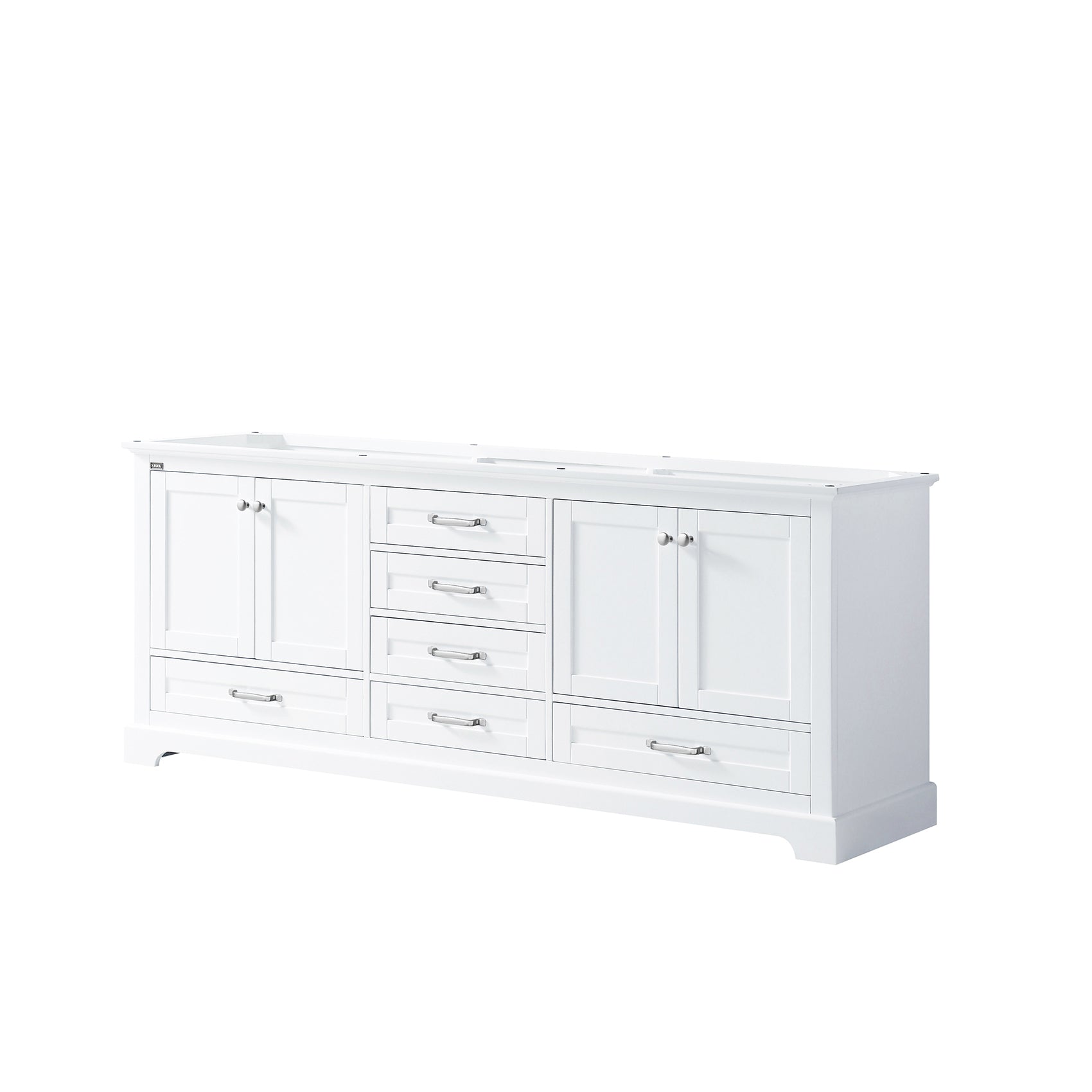White Double Bath Vanity 80 In. W X 22 In. D White Plywood Wood