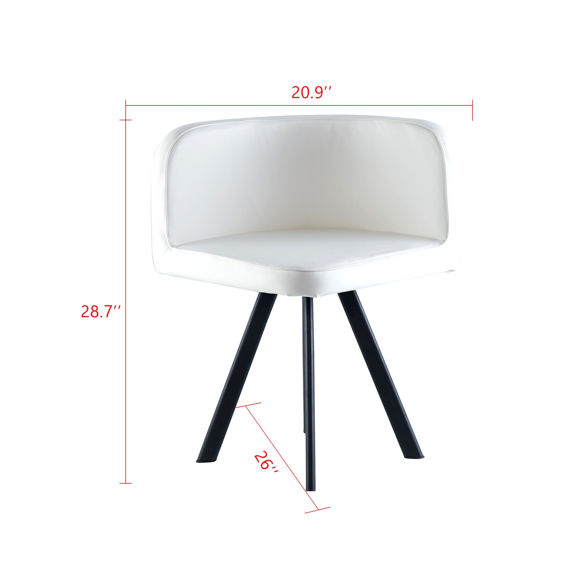 Modern 7 Pieces Dining Table Set, Rectangle Dining Table With 6 Chairs For Dining Room, Kitchen White Pu Leather