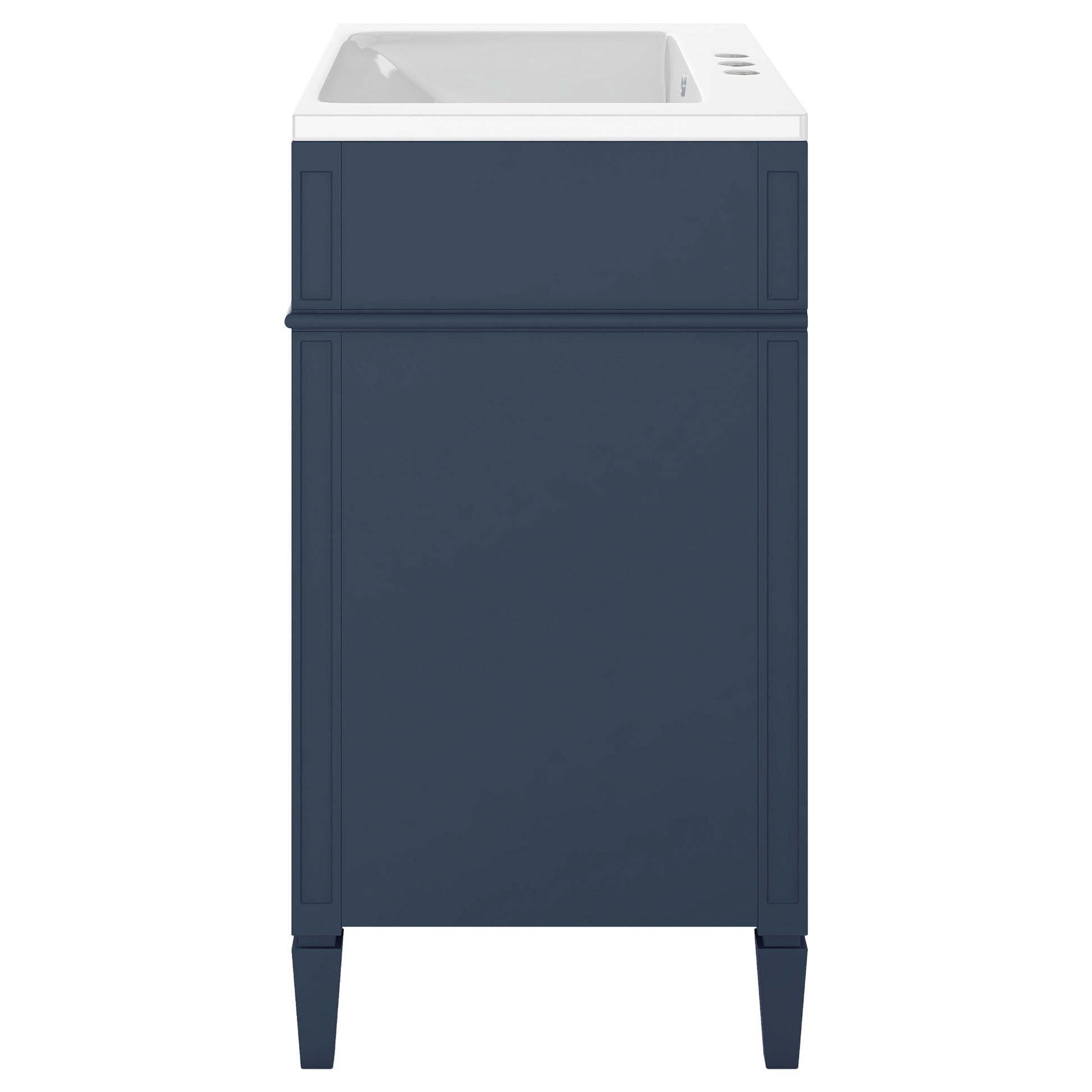 30'' Bathroom Vanity With Top Sink, Modern Bathroom Storage Cabinet With 2 Drawers And A Tip Out Drawer, Single Sink Bathroom Vanity 3 Blue 1 2 Adjustable Hinges Bathroom Freestanding Modern Solid Wood Mdf Resin Painted