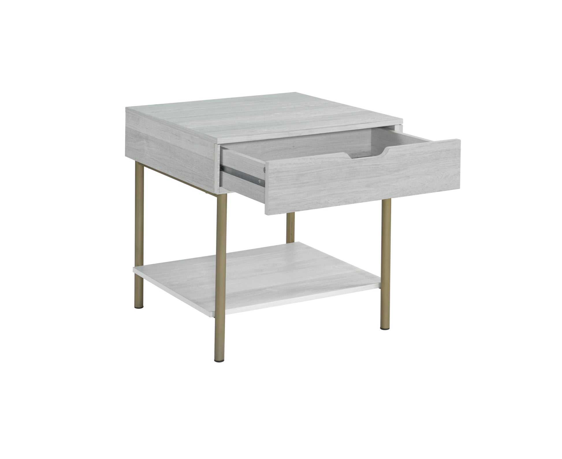 Whitman Square End Table White White Wood